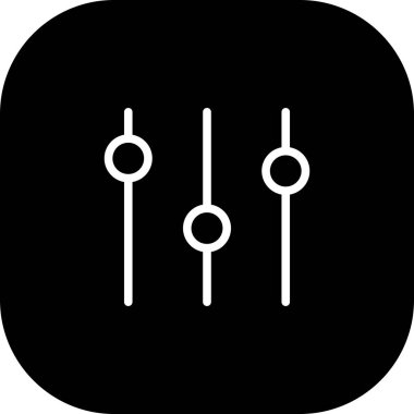 Yuvarlak Kenarlı Siyah Ses Çubuğu Beyaz Arkaplan Simgesi