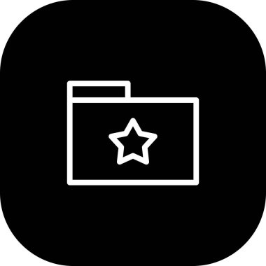 Yuvarlak Kenarlı Siyah Yıldız Dizin Simgesi Beyaz Arkaplan