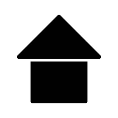 Glyph Ev simgesi arkaplanda izole edildi