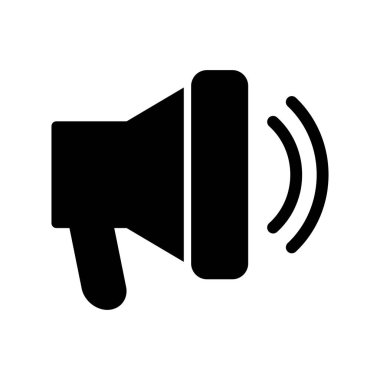 Arkaplanda kabartma Duyuru Sözcüsü simgesi izole edildi