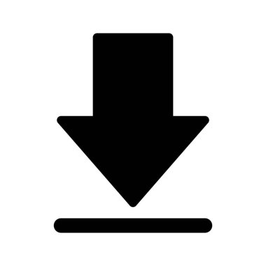 Glyph İndirme simgesi arkaplanda izole edildi