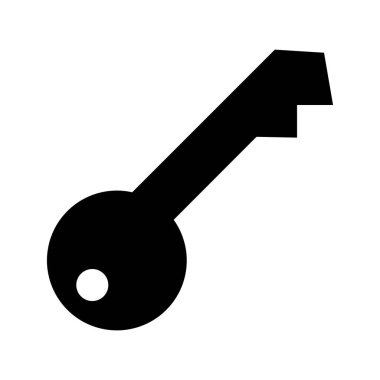 Glyph Anahtar simgesi arkaplanda izole edildi