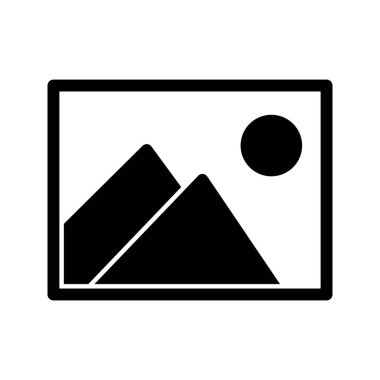 Arkaplanda Glyph Galeri simgesi izole edildi