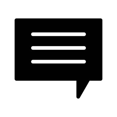 Arkaplanda Glyph İleti simgesi izole edildi