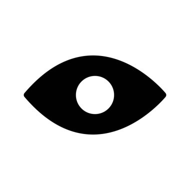 Arkaplanda Glyph Göz simgesi izole edildi