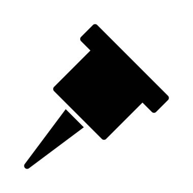 Glyph Başparmak iğnesi simgesi arkaplanda izole edildi