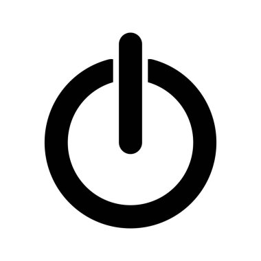 Arkaplanda Glyph Güç Kapatma simgesi izole edildi