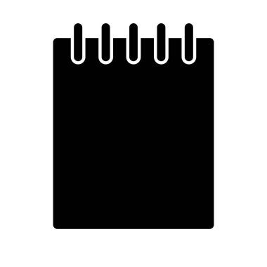 Arkaplanda Glyph Belge simgesi izole edildi 