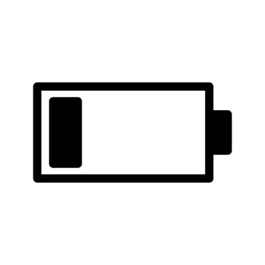 Glyph Batarya Düşük simgesi arkaplanda izole edildi