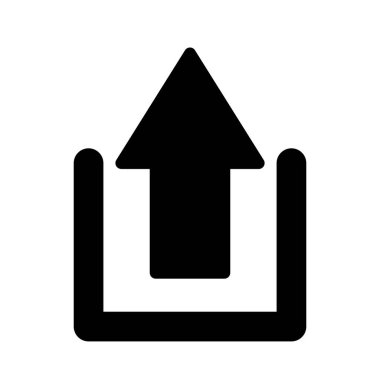 Arkaplanda yukarı doğru ok simgesi izole edildi