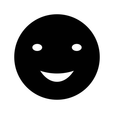 Arkaplanda izole edilmiş gülen simge simgesi