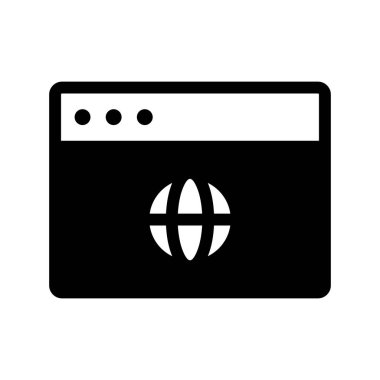 Arkaplanda Glyph Web Tarayıcı simgesi izole edildi 