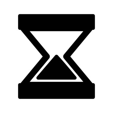 Arkaplanda Glyph Hour cam simgesi izole edildi 