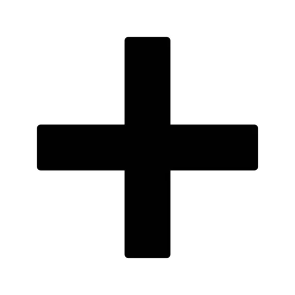 Glyphe Ajouter icône isolée en arrière-plan — Image vectorielle