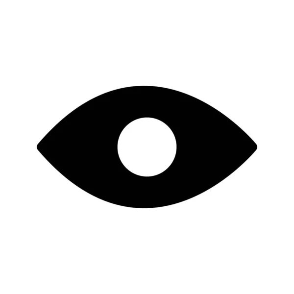 Icona Glyph Eye isolata sullo sfondo — Vettoriale Stock