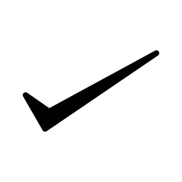 Glyphe Cochez l'icône isolée en arrière-plan — Image vectorielle