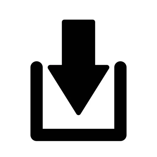 Glyphe flèche vers le bas icône isolée en arrière-plan — Image vectorielle