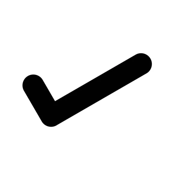 Glyph-Häkchen-Symbol isoliert auf dem Hintergrund — Stockvektor