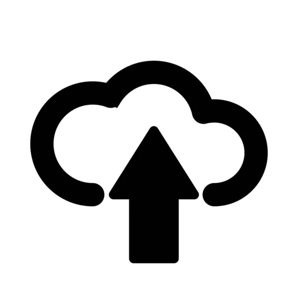 Glyph上传背景隔离的云图标 — 图库矢量图片