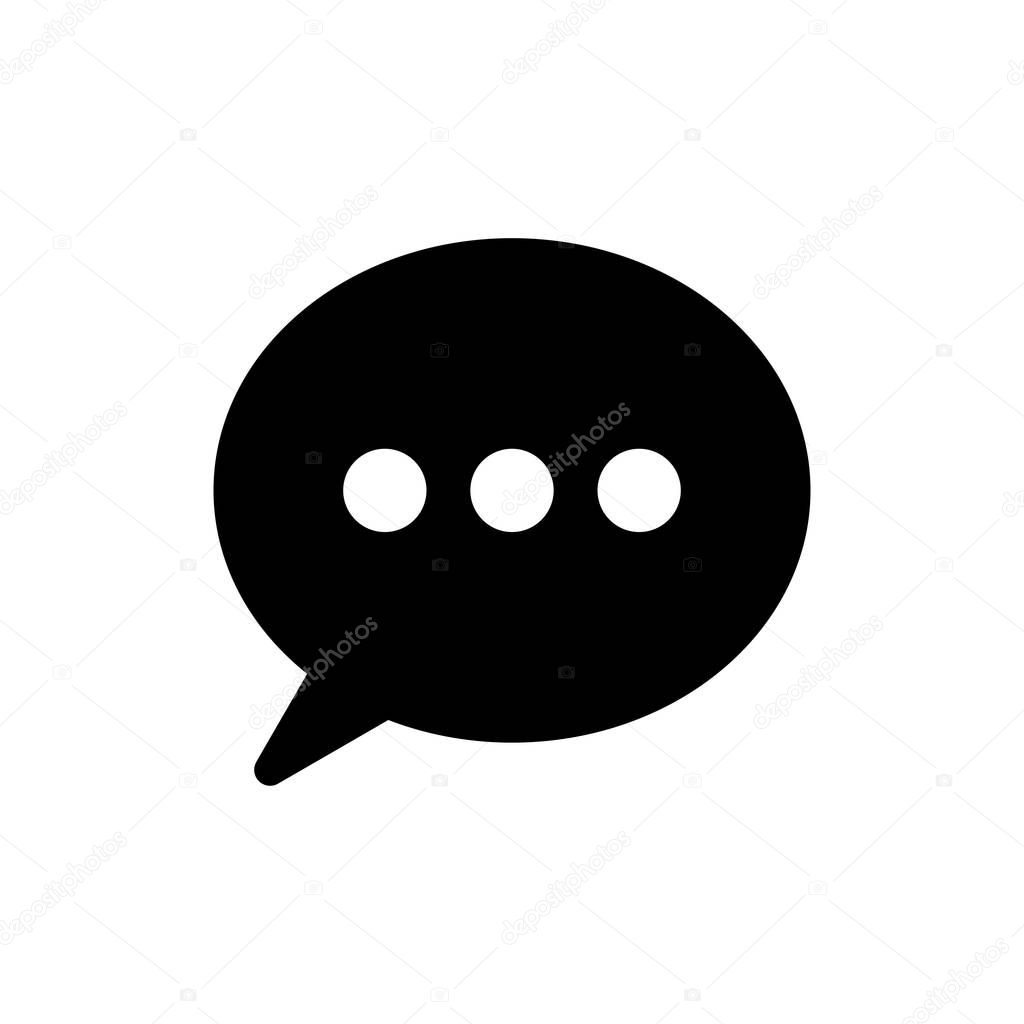 Glyph Chat icon isolated on background