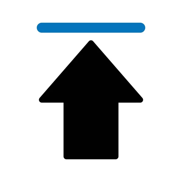 Černá a modrá Glyph Odeslat ikonu izolované na pozadí — Stockový vektor