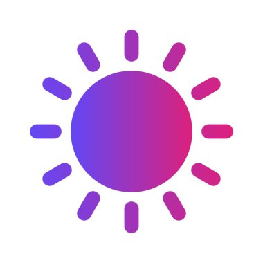 Arkaplanda güneş simgesi izole edildi