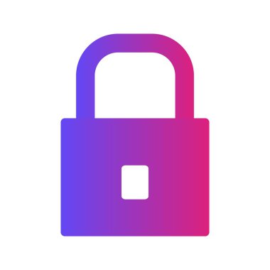 Arkaplanda kilit simgesi izole edildi