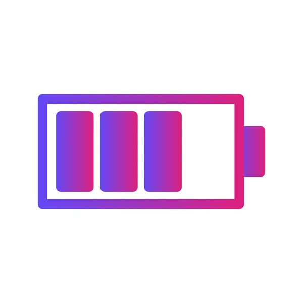 Batterij pictogram geïsoleerd op de achtergrond — Stockvector