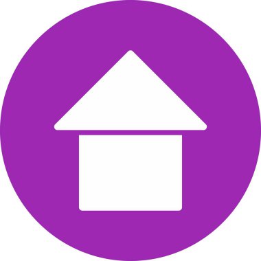 Arkaplanda ev simgesi izole edildi