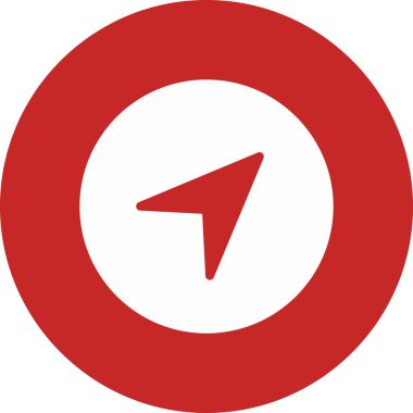 Arka planda gezinme simgesi izole edildi