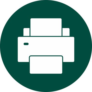 Yazıcı simgesi arkaplanda izole edildi