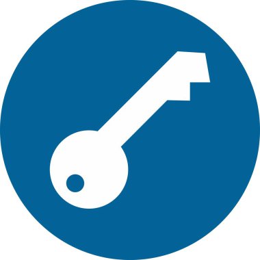 Anahtar simgesi üzerinde arka izole