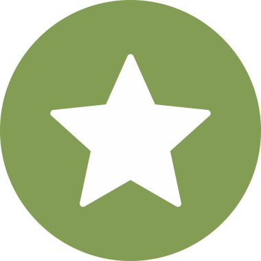 Arkaplanda yıldız simgesi izole edildi