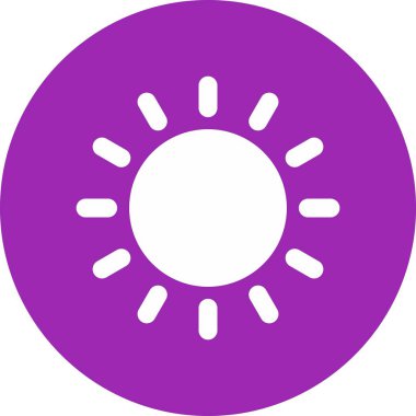 Arkaplanda güneş simgesi izole edildi