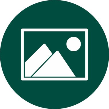 Arkaplanda galeri simgesi izole edildi