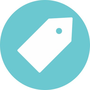 Arkaplanda etiket simgesi izole edildi