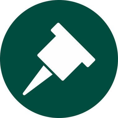 Başparmak iğnesi simgesi arkaplanda izole edildi