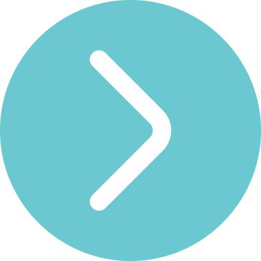 Sağ Ok simgesi arkaplanda izole edildi