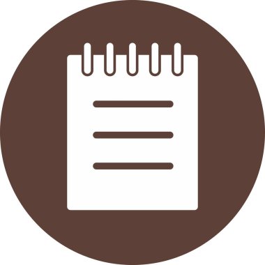 Not defteri simgesi arkaplanda izole edildi