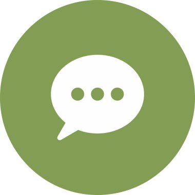  Arkaplanda sohbet simgesi izole edildi