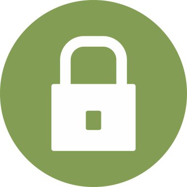 Arkaplanda kilit simgesi izole edildi