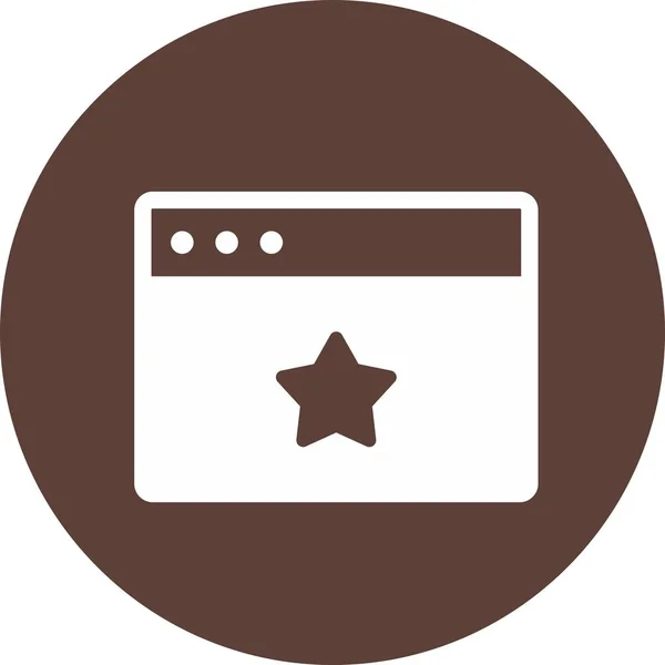 Star Browser pictogram geïsoleerd op de achtergrond — Stockvector