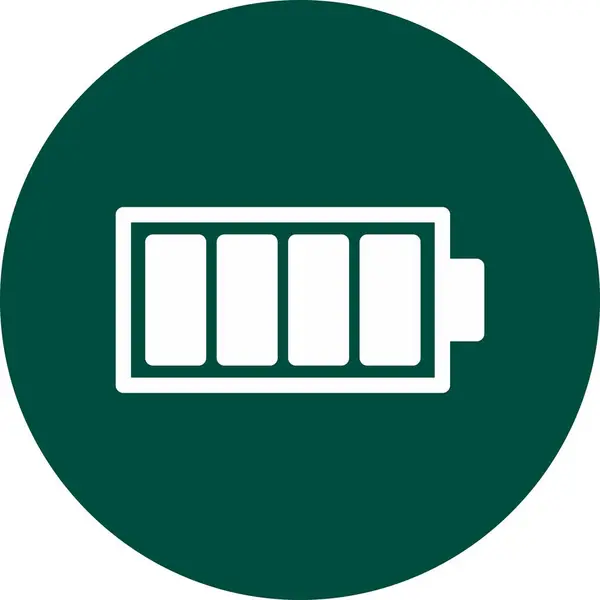Batterie icône complète isolée en arrière-plan — Image vectorielle