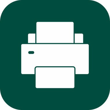 Yazıcı simgesi arkaplanda izole edildi