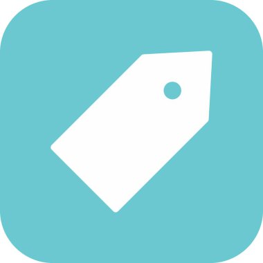 Arkaplanda etiket simgesi izole edildi