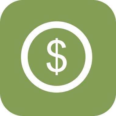 Bozuk para simgesi arkaplanda izole edildi