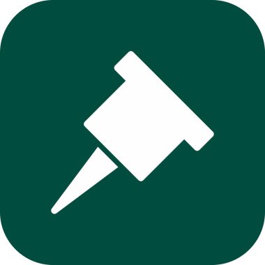 Başparmak iğnesi simgesi arkaplanda izole edildi