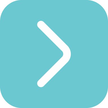 Sağ Ok simgesi arkaplanda izole edildi