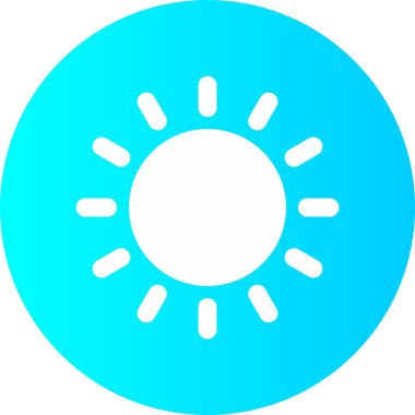 Arkaplanda güneş simgesi izole edildi