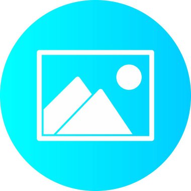 Arkaplanda galeri simgesi izole edildi